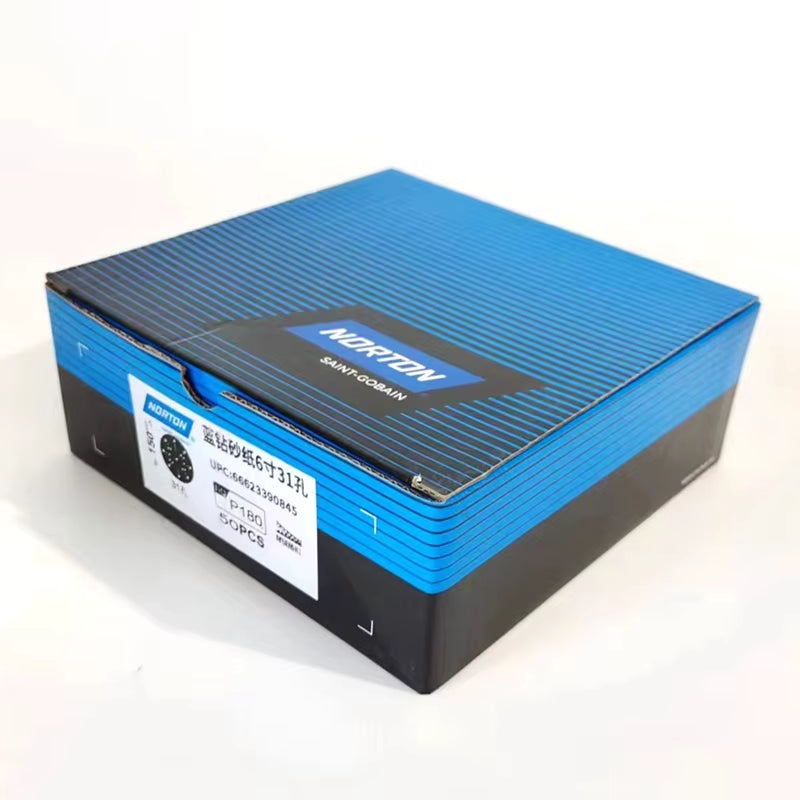 U.S. NORTON Saint-Gobain 6-Inch Ceramic Abrasive Sandpaper for Wood, Metal, and Automotive Applications