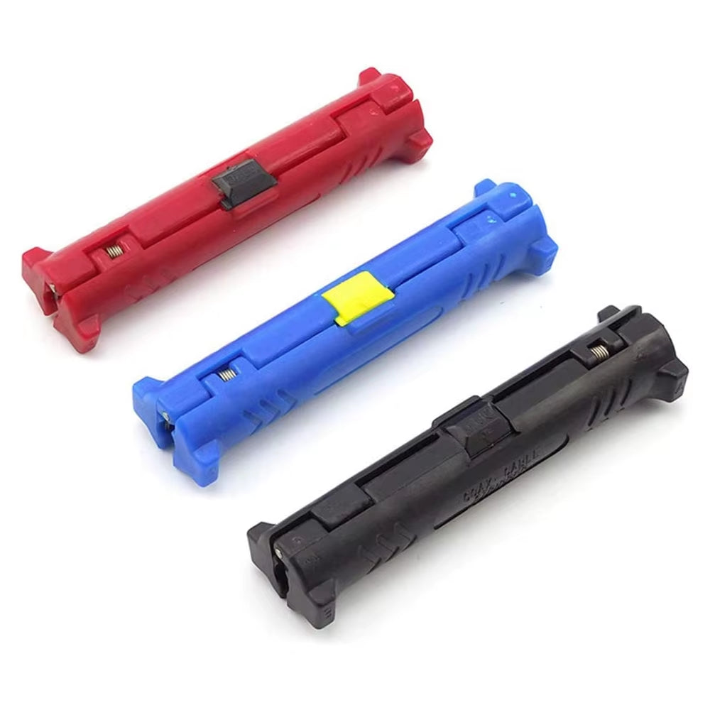 Zoerax Electric Wire Stripper Pen Network Cable Tools Wire Cable Rotary Coaxial Wire Stripping Pliers （Red/Blue/Black）