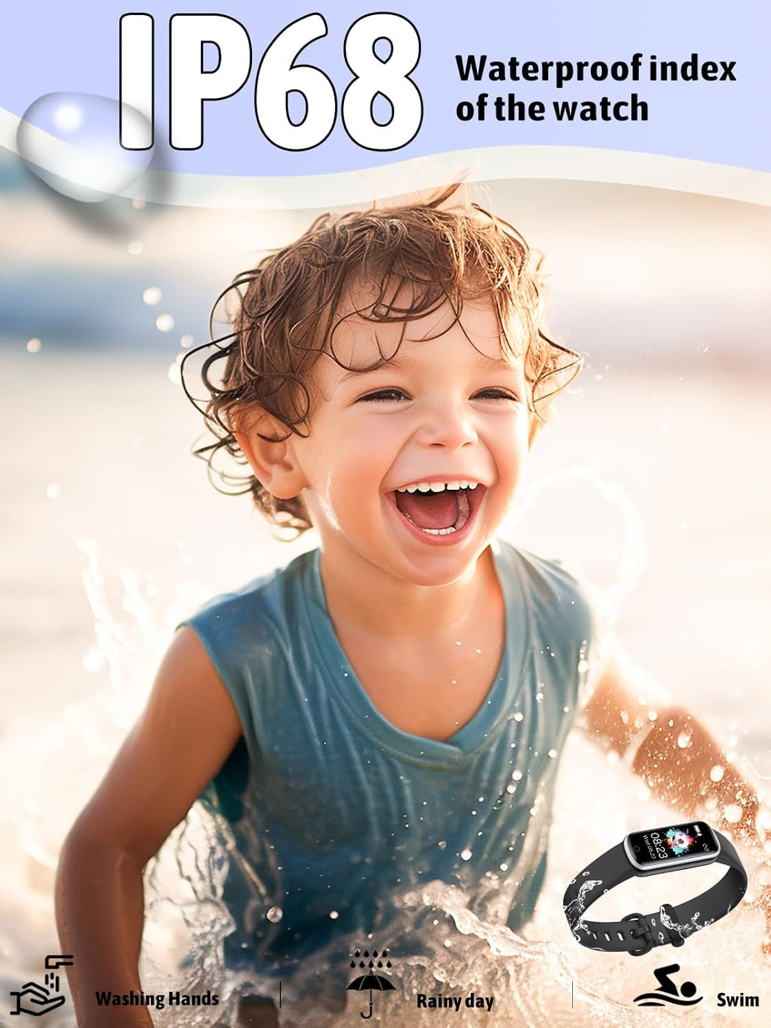 Kids Fitness Tracker,Fitness Watch Waterproof Activity Tracker with Heartrate and Sleep Monitor,Stopwatch,11 Sport Modes,Great Gifts for Girls Boys Kids Age 6-13 Years Olds
