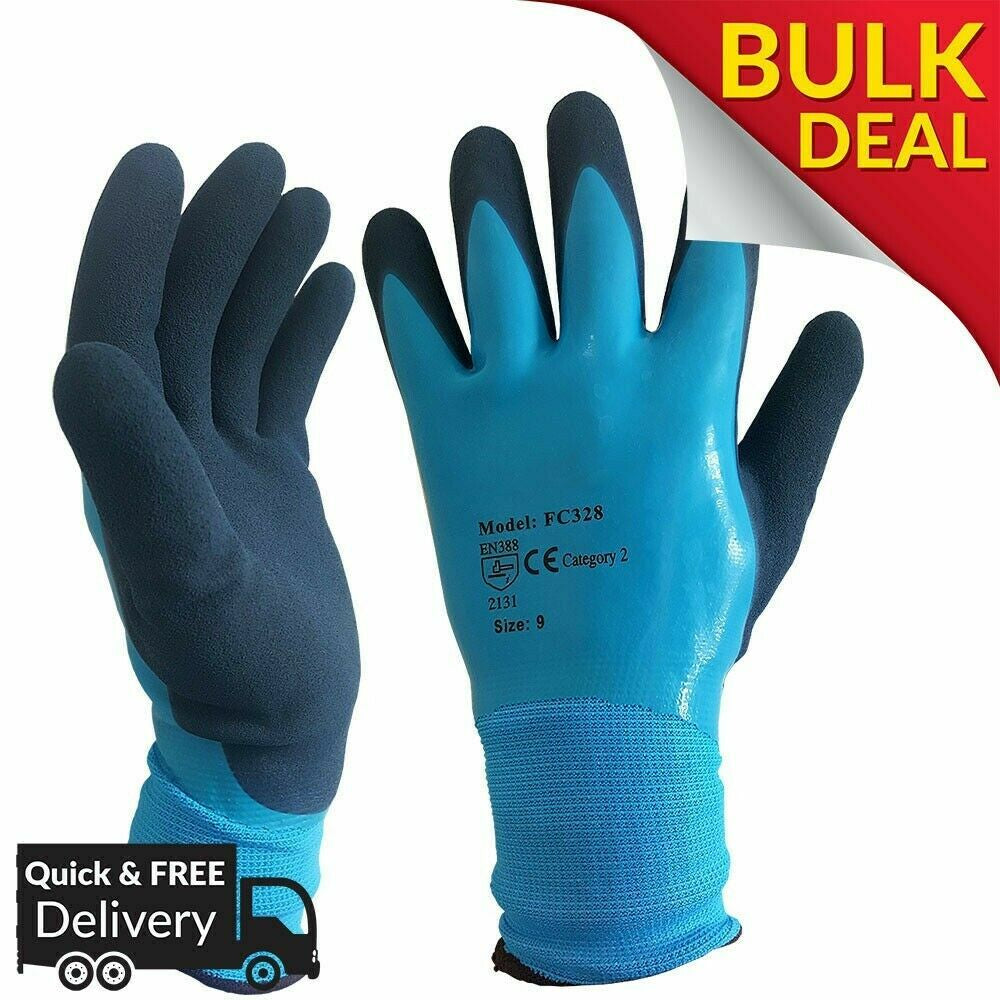 Work Gloves Nitrile Coated Latex Coated Thermal Gloves for Builders
