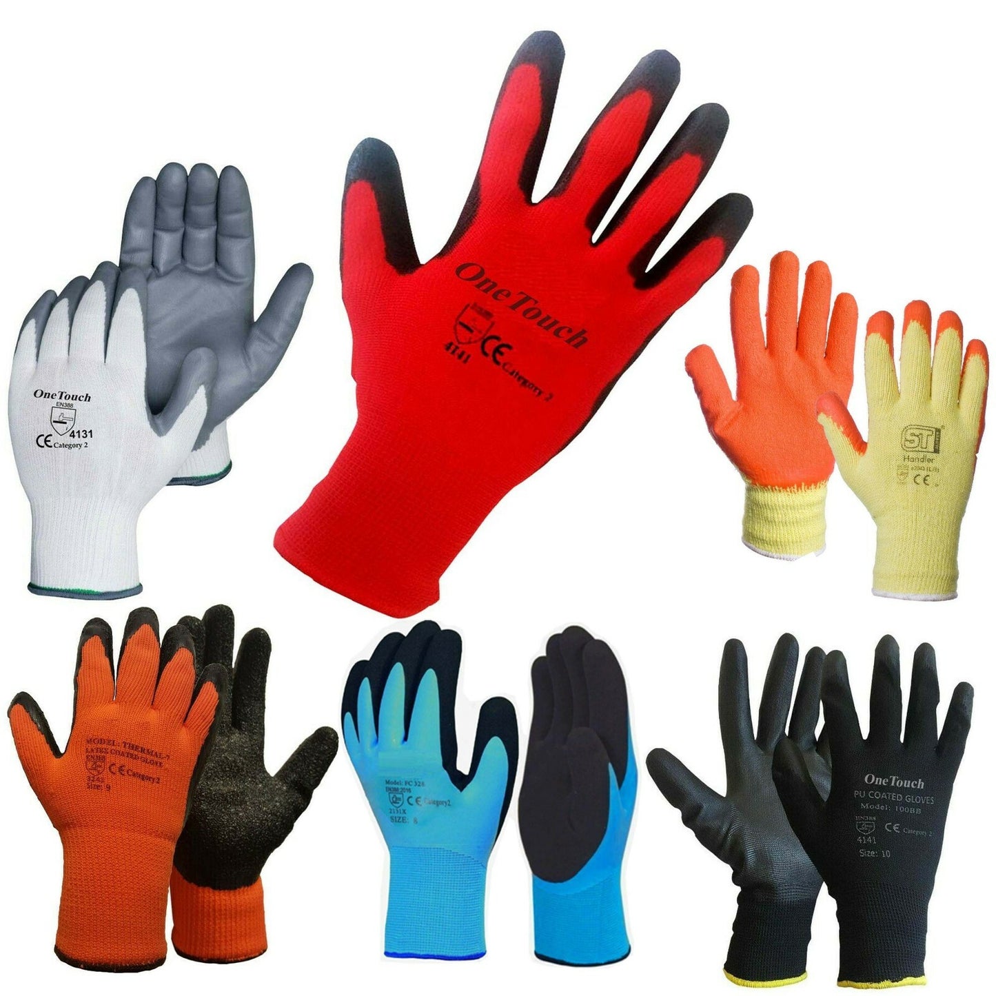 Work Gloves Nitrile Coated Latex Coated Thermal Gloves for Builders