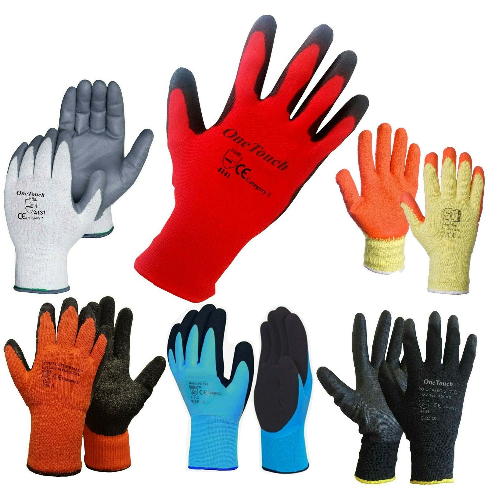 Work Gloves Nitrile Coated Latex Coated Thermal Gloves for Builders